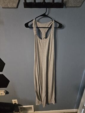 Just Love Light Gray Knotted Racerback Maxi Dress